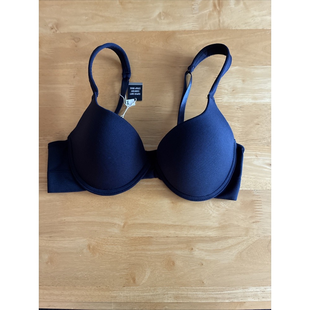 Nautica Intimates Navy Blue Bra Underwire 34C NWT